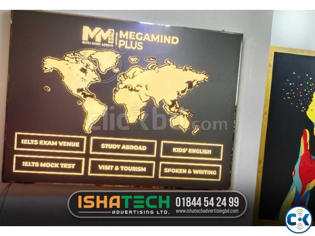 3D LED World Map Perfect World with acrylic best price in Ba | ClickBD image 3