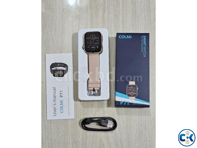 Colmi P71 Smart Watch Bluetooth Voice Calling Gold | ClickBD image 2