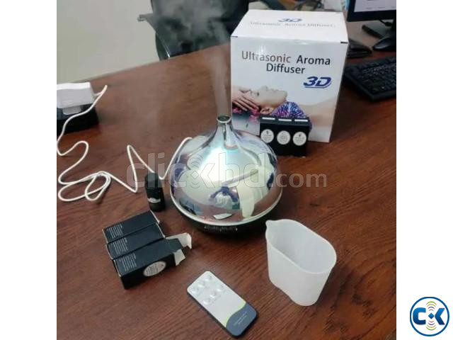 3D Ultrasonic Aroma Diffuser 7 LED Color Option | ClickBD image 2