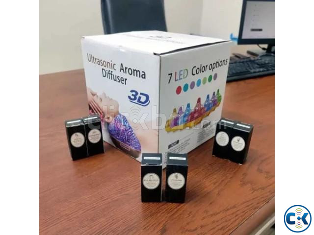 3D Ultrasonic Aroma Diffuser 7 LED Color Option | ClickBD image 4