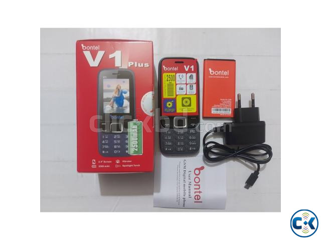 Bontel V1 Plus 2500mAh Battery Feature Phone | ClickBD image 2