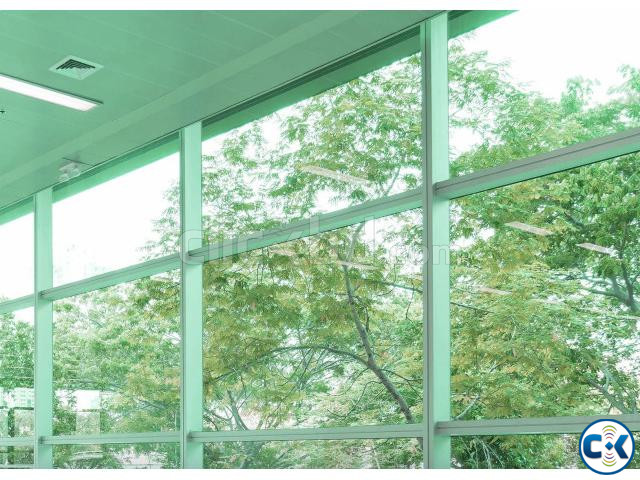 Fixed Partition Full Glass 10m White Glass large image 2