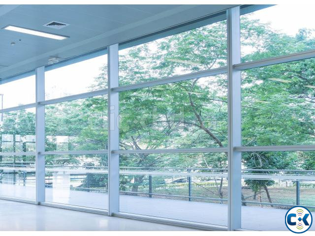 Fixed Partition Full Glass 10m White Glass large image 2