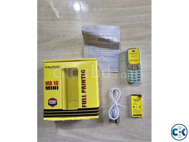 Maximus MB10 Mini Phone 1000mAh Auto Call Record FM | ClickBD image 3