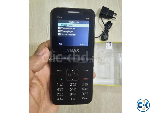 Vmax V18 Foldable Phone Dual Sim With Cover Warranty Gold | ClickBD image 5