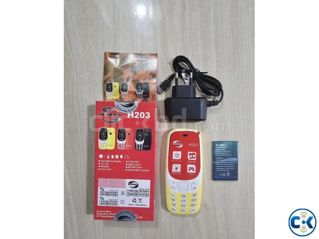 Himax H203 Button Phone Dual Sim Yellow price in Bangladesh | ClickBD image 2