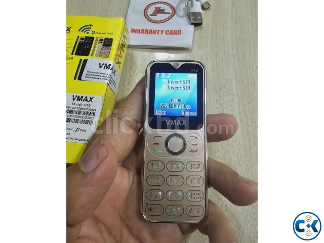 Vmax V18 Mini Card Phone Gold Dual Sim Warranty | ClickBD image 5