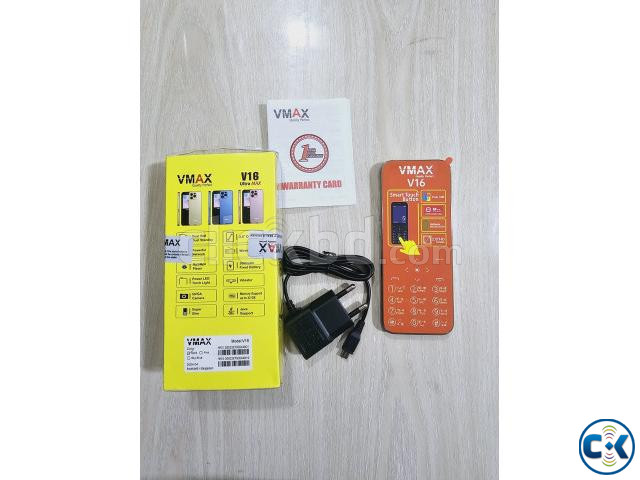 Vmax V16 Ultra Max Touch Button Phone Dual Sim Warranty Blue | ClickBD image 5