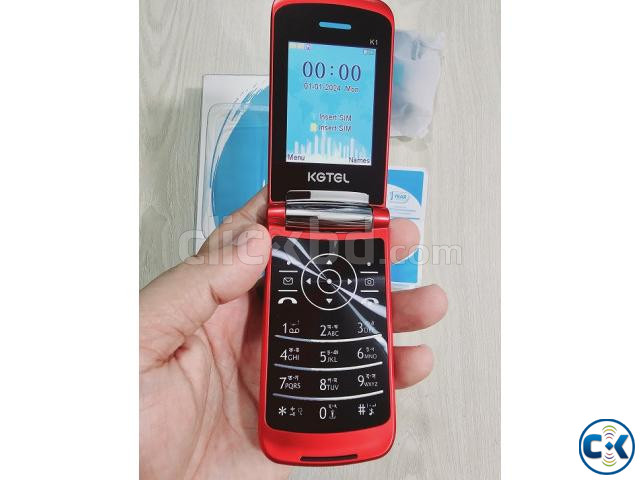 Kgtel K1 Slim Folding Phone Dual Sim Red price in Bangladesh | ClickBD image 2