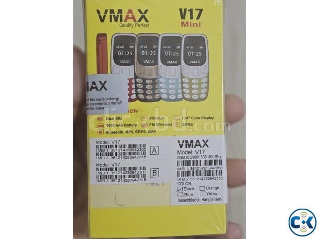 Vmax V17 Mini Phone Dual Sim Orange price in Bangladesh | ClickBD image 3