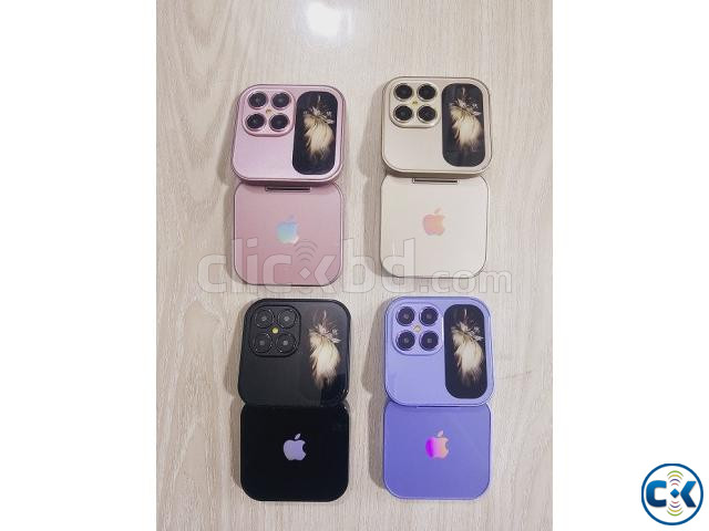 i17 Mini Folding Mobile Phone 2 SIM Purpal | ClickBD image 5