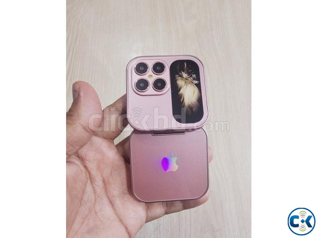 i17 Mini Flip Phone 2 SIM Rose Gold price in Bangladesh | ClickBD image 3