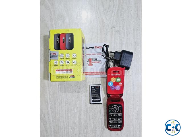 Bytwo B301 folding Flip Mobile Phone Red Magic Voice | ClickBD image 2