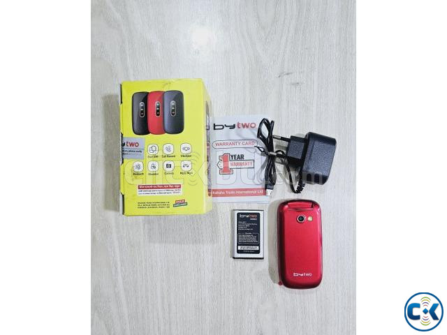 Bytwo B301 folding Flip Mobile Phone Red Magic Voice | ClickBD image 3