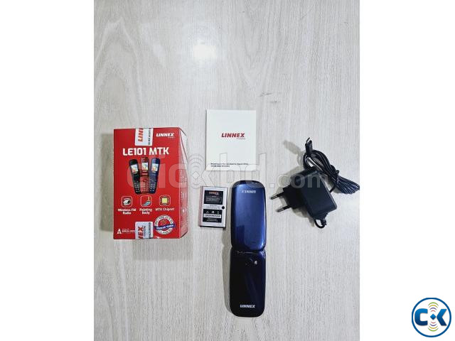 Linnex Le101 Mini Folding Phone Dual Sim Blue | ClickBD image 3