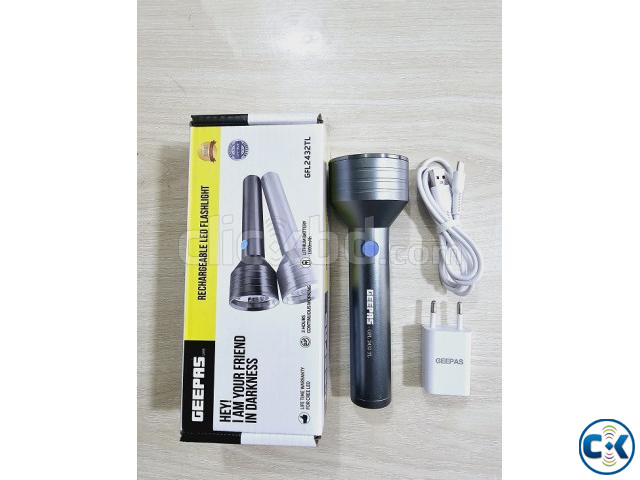Geepas GFL-2432TL Rechargable LED Flashlight Torch Light | ClickBD image 2