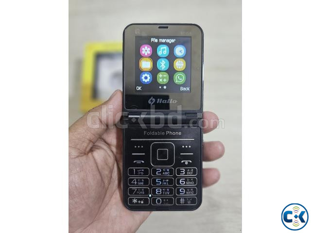 Hallo Style Foldable Phone Four Sim Warranty Black | ClickBD image 3