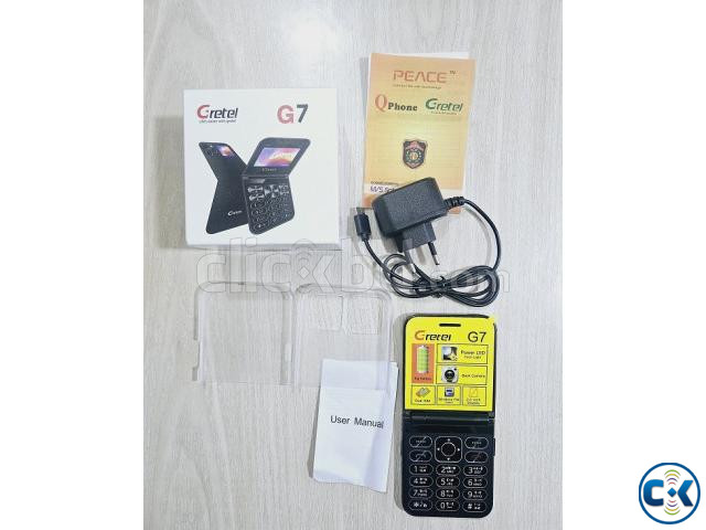 Gretel G7 Fold Phone Dual Display With Case Black | ClickBD image 4