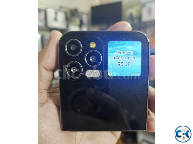 Gretel G7 Fold Phone Dual Display With Case Black | ClickBD image 5