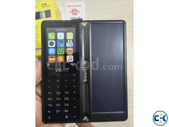 Vmax V18 Notepad Fold Phone With Wrighting pad Green | ClickBD image 5