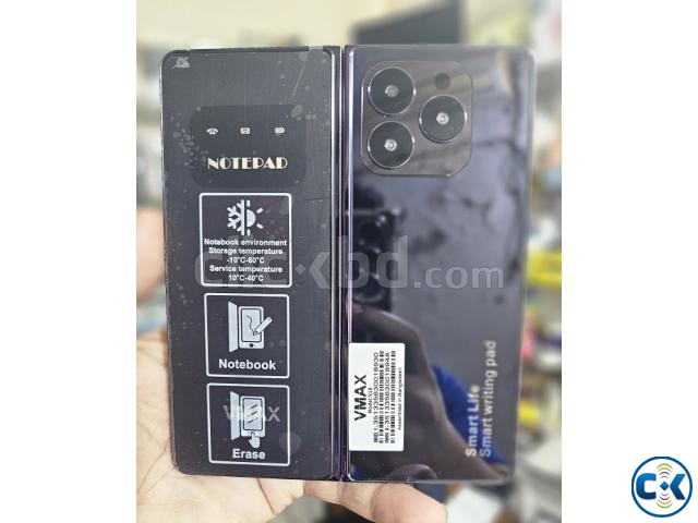 Vmax V18 Notepad Fold Phone With Wrighting pad Purple | ClickBD image 2