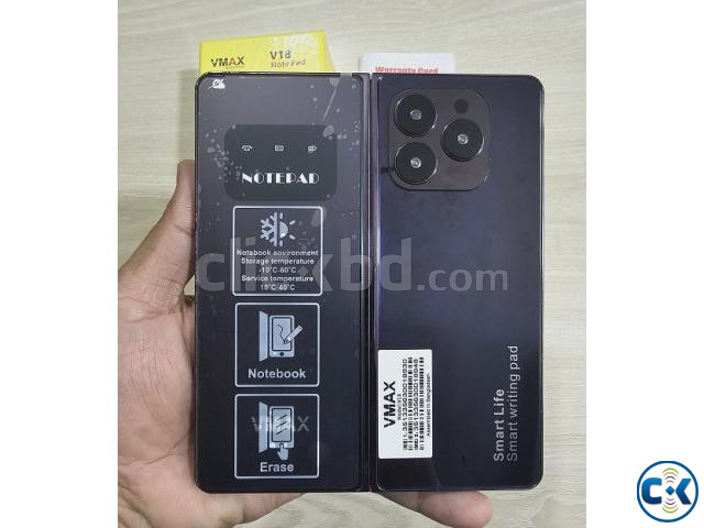 Vmax V18 Notepad Fold Phone With Wrighting pad Purple | ClickBD image 4