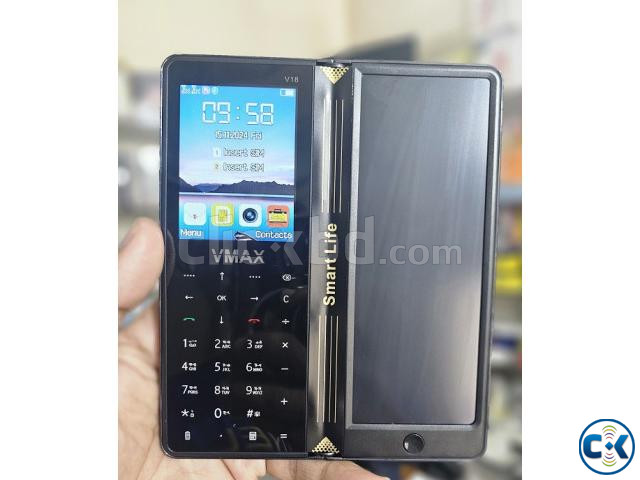 Vmax V18 Notepad Fold Phone With Wrighting pad Purple | ClickBD image 5