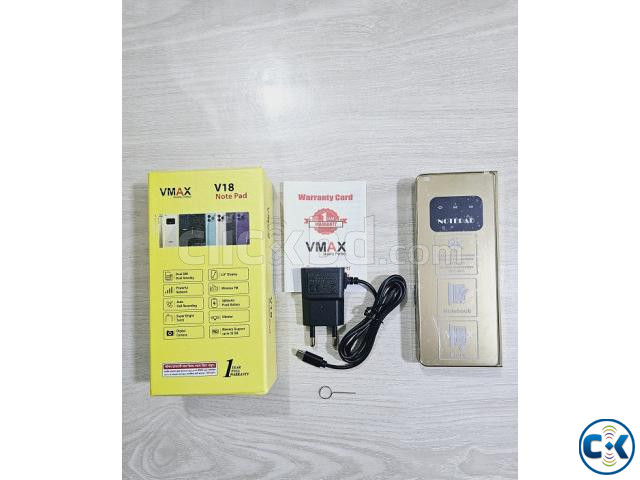 Vmax V18 Notepad Fold Phone With Warranty Gold | ClickBD image 3