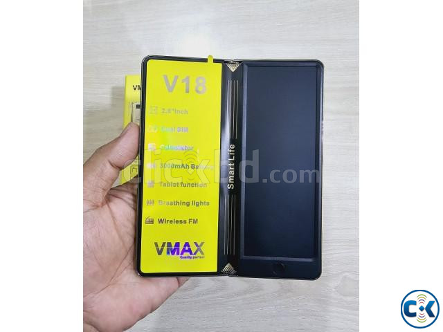 Vmax V18 Notepad Fold Phone With Warranty Gold | ClickBD image 4
