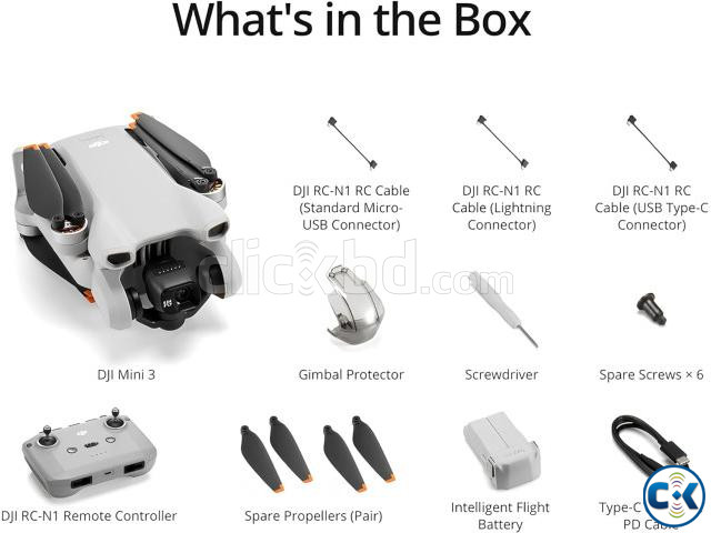 DJI Mini 3 Drone with DJI RC Remote 1 year Warranty large image 1