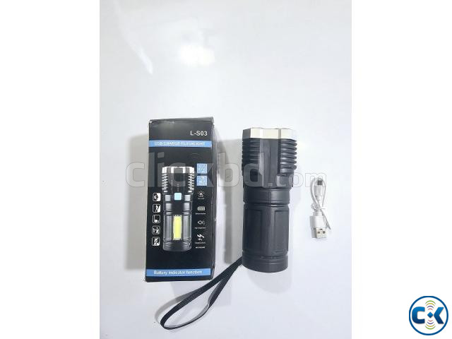LS03 COB Flash Light Torch 4 Light Rechargeable | ClickBD image 2