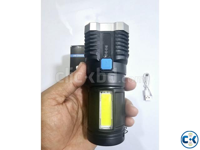 LS03 COB Flash Light Torch 4 Light Rechargeable | ClickBD image 3