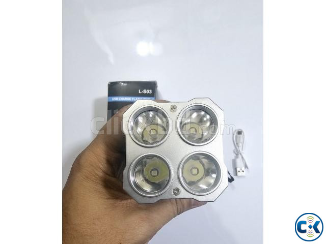LS03 COB Flash Light Torch 4 Light Rechargeable | ClickBD image 4