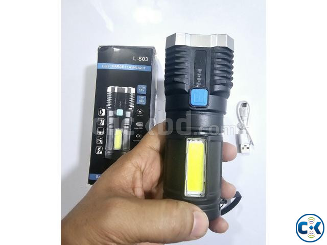 LS03 COB Flash Light Torch 4 Light Rechargeable | ClickBD image 5