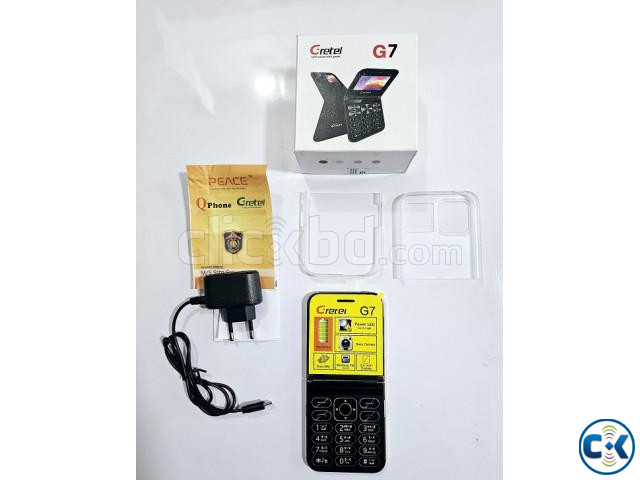 Gretel G7 Flip Folding Phone Dual Display Caseing Gold | ClickBD image 2