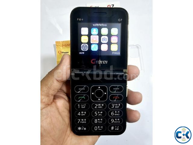 Gretel G7 Flip Folding Phone Dual Display Caseing Gold | ClickBD image 5