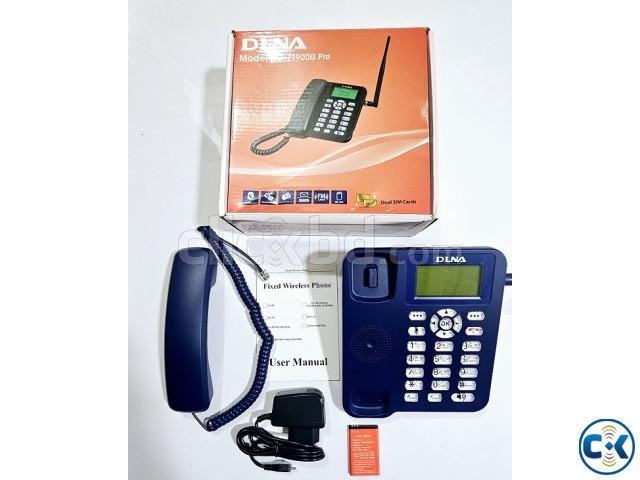 DLNA ZT900 Pro Land Phone Dual Sim FM Radio Blue | ClickBD image 4