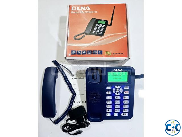 DLNA ZT900 Pro Land Phone Dual Sim FM Radio Blue | ClickBD image 5