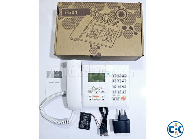 Huawei F501 Land Phone Desk Phone Single Sim White | ClickBD image 2