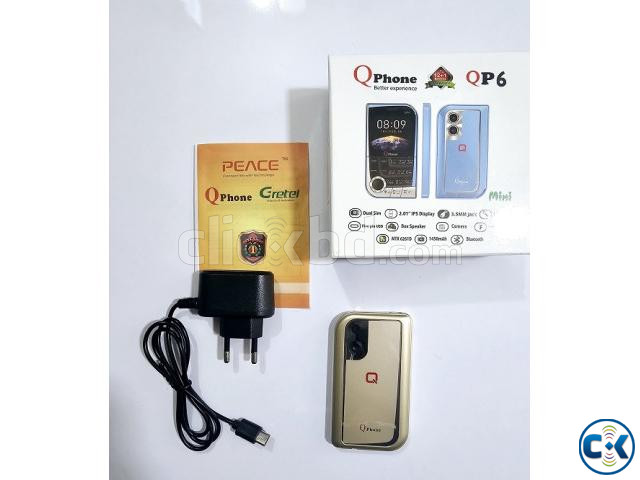 Qphone QP6 Mini Button Phone Magic Voice Gold | ClickBD image 2