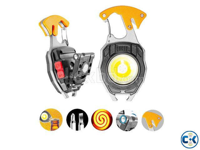 W5147 LED Rechargeable Keychain Light With Lighter | ClickBD image 2