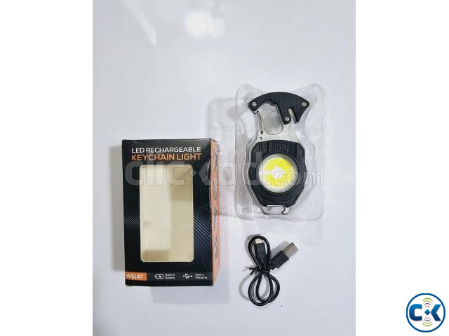 W5147 LED Rechargeable Keychain Light With Lighter | ClickBD image 4