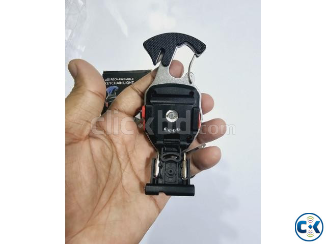 W5147 LED Rechargeable Keychain Light With Lighter | ClickBD image 5