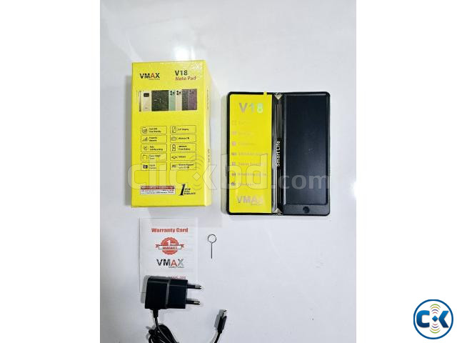 Vmax V18 Notepad Fold Phone With Wrighting pad Green | ClickBD image 2