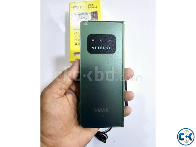 Vmax V18 Notepad Fold Phone With Wrighting pad Green | ClickBD image 5