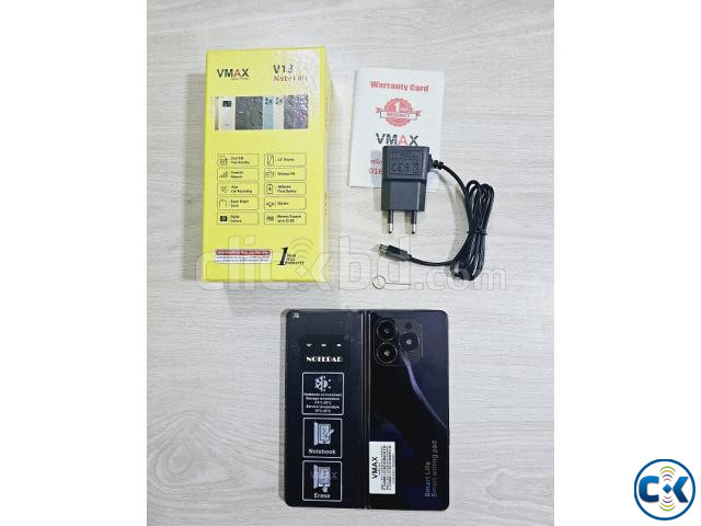 Vmax V18 Notepad Fold Phone With Wrighting pad Purple | ClickBD image 2