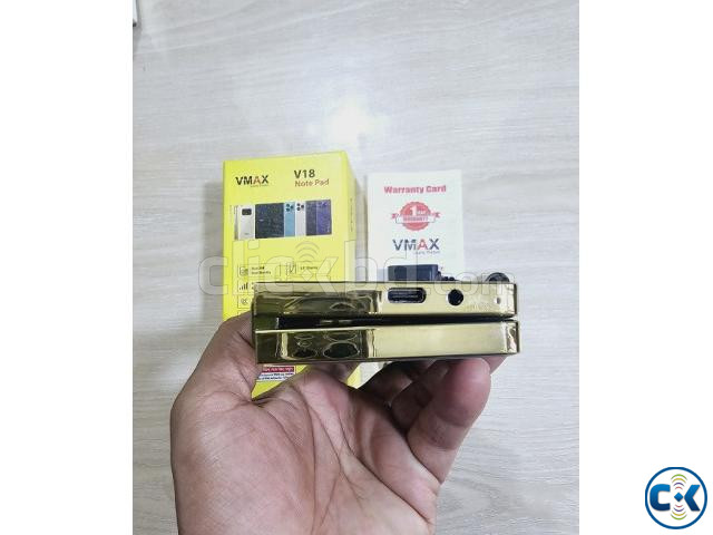 Vmax V18 Notepad Fold Phone With Warranty Gold | ClickBD image 2