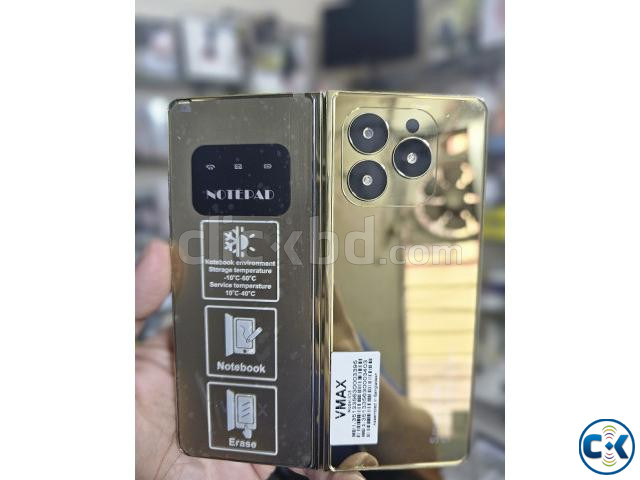 Vmax V18 Notepad Fold Phone With Warranty Gold | ClickBD image 4