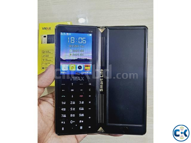 Vmax V18 Notepad Fold Phone With Warranty Gold | ClickBD image 5