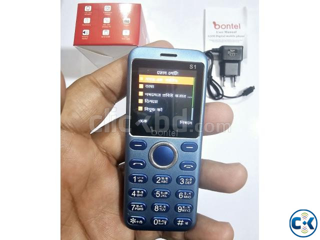 Bontel S1 Super Slim Mini Feature Phone With Cover Blue | ClickBD image 5